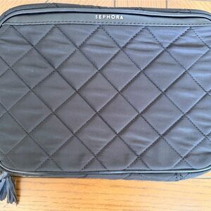 Sephora Quilted Black Cosmetic Pouch